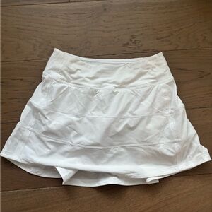 NOT AVAILABLE SORRY LAIDES 
White lululemon Pace Rival Mid-Rise Skirt
Long